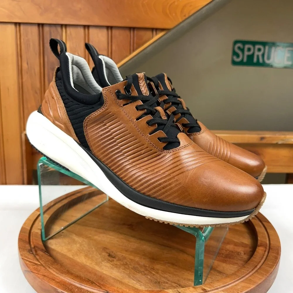 Johnston & Murphy XC4 TR1-Sport Hybrid Tan Leather 11 Wide Waterproof
